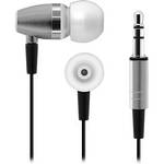 Aluratek AEB01 Hi-Hi Noise Reducing Metal Stereo In-Ear Headphones (Silver)