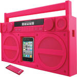 iHome iP4 Portable FM Stereo Boombox for iPhone / iPod (Pink)