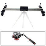 Glidetrack 30.5" Glidetrack Hybrid & Manfrotto 502HD 3/8"-16 Head/Base Kit