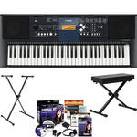 Yamaha PSR E-333 with KS7190 Stand, Keyboard Bench and Survival Kit B2