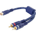 CablesToGo 6" Velocity Two RCA Stereo Male to One RCA Mono Female Y-Cable