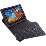 Blurex D-LUX Folio Case With Wireless Bluetooth Keyboard For Galaxy Tab 10.1" & Galaxy Tab 2 10.1"