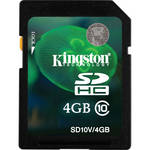 Kingston 4GB SDHC Memory Card Class 10