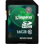 Kingston 16GB SDHC Memory Card Class 10