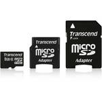 Transcend 8GB Micro SDHC Card with Mini SD and SD Card Adapters (Class 6)