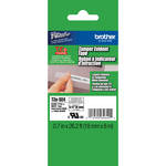 Brother TZeSE4 0.7" Black On White Security Tape (26.2'/8 m)