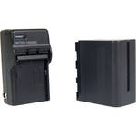 Flolight Microbeam LED 128 / 256 Sony NP Mount Battery & Charger Kit