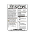 F295 Historic Process Laminated Reference Card for Kallitype