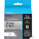 Epson Black On Clear 1/2" Clear Tape (30')
