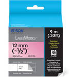 Epson Black On Pink 1/2" Pearlized Tape (30')