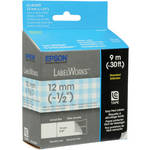 Epson Gray On Blue & White Plaid 1/2" Standard Tape (30')