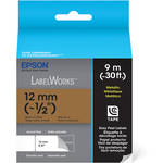 Epson Black On Gold 1/2" Metallic Tape (30')