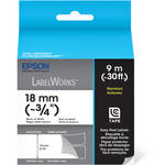 Epson Black On White 3/4" Standard Tape (30')