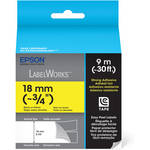 Epson Black On Yellow 3/4" Strong Adhesive Tape (30')