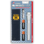 Maglite Mini Maglite 2-Cell AA Flashlight with Holster (Silver)