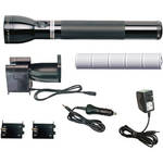 Maglite Mag Charger Rechargeable Flashlight System (12v Adapter and 120v Converter)
