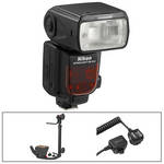 Nikon SB-910 AF Speedlight with Stroboframe Pro-RL Bracket and Vello TTL Flash Cord Kit