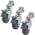 Kupo 80 mm Brake Caster 22mm Square (Set 3)
