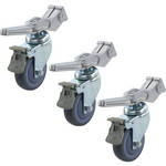 Kupo 100 mm Brake Caster 30mm Square (Set 3)