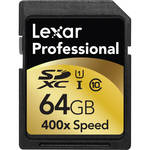 Lexar 64GB SDXC Professional 400x Class 10 UHS-I Memory Card