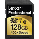 Lexar 128GB SDXC Professional 400x Class 10 UHS-I Memory Card