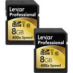 Lexar 8GB SDHC Memory Card Professional Class 10 UHS-I - 2-Pack
