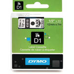 Dymo Standard D1 Labels (Black Print, Clear Tape - 1/2" x 23')