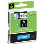 Dymo Standard D1 Labels (Blue Print, White Tape - 1/2" x 23')