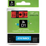 Dymo Standard D1 Labels (Black Print, Red Tape - 1/2" x 23')