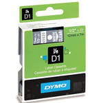 Dymo Standard D1 Labels (White Print, Clear Tape - 1/2" x 23')