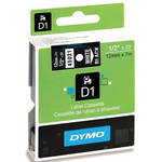 Dymo Standard D1 Labels (White Print, Black Tape - 1/2" x 23')