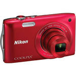 Nikon Coolpix S3300 Digital Camera (Red)