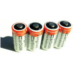 ExtremeBeam Tungsten Carbide 3.0V RCR123 LFP Rechargeable Batteries (Four)