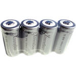 ExtremeBeam Tungsten Carbide 4.2V CR123 Rechargeable Batteries (Four)