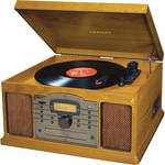 Crosley Radio CR7002A TROUBADOUR TURNTABLE (OAK)