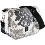 Capturing Couture Parisian Shadow Camera Bag (Damask Design/Silver with Gray/Charcoal Accents)