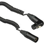 Kopul Coiled 3-Pin XLR-M to Angled 3-Pin XLR-F Cable - 1.5 to 5' (0.45 to 1.2 m)