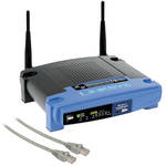 Linksys WRT54GL Wireless-G Broadband Router With Linux/ Modem/ Network Cable Kit