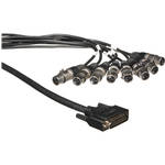 Whirlwind Connect DBMF-010 DB25 Male to 8 XLRF Cable (10')