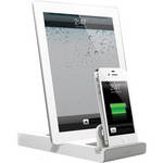 iLuv iAD302 DoubleUp Dual Dock Charger for iPad / iPhone / iPod (White)