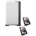 Synology DiskStation 4TB (7200rpm) DS212j 2-Bay NAS Server (2x 2TB Hard Drives)