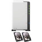 Synology DiskStation 6TB DS212j 2-Bay NAS Server (2x 3TB Hard Drives)