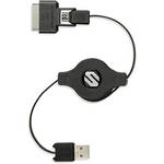 Scosche sleekSYNC pro - Retractable Charge & Sync Cable for iPod, iPhone, iPad and Micro USB Devices (Black)