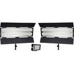 Flolight MicroBeam 1 - 128 / 2 - FL-110HMD LED / Fluorescent 3 Light Kit with Carrying Bags