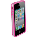 Scosche bandEDGE g4 - Clear on Pink Polycarbonate & Rubber Edge Case for iPhone 4S and 4 (Verizon, Sprint and AT&T)