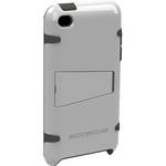 Scosche kickBACK t4 - Hybrid Case with Kickstand for iPod touch (Gen 4, White/Gray)