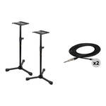 Ultimate Support JS-MS70 Studio Monitor Speaker Stand Kit with 1/4" to RCA Cables