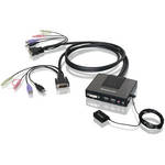 Iogear 2-Port Dual-Link DVI Cable KVM with Audio
