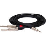 Hosa Technology REAN 3.5mm TRS to Dual 1/4" TS Pro Stereo Breakout Cable - 6'