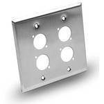 Hosa Technology Dual-Gang Wall Plate Panel - 4 Hole